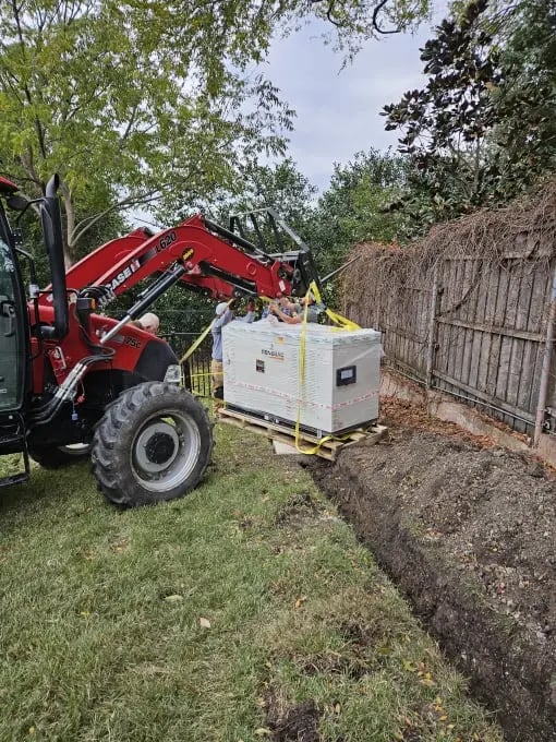 Generator installation equipment detail