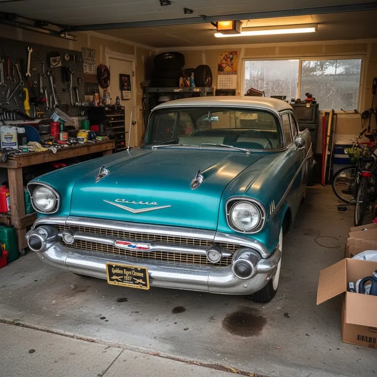 1957 Chevrolet Bel Air classic American car with two-tone paint