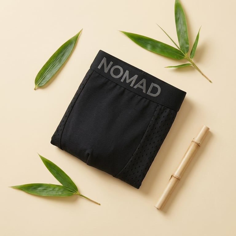 Boxer NOMAD bambú con hojas frescas