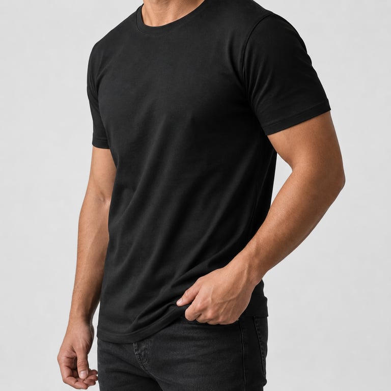 Calce de la remera básica negra NOMAD