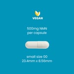 Wonderfeel 500 mg NMN capsule, size 00, dimensions 23.4mm x 8.56mm