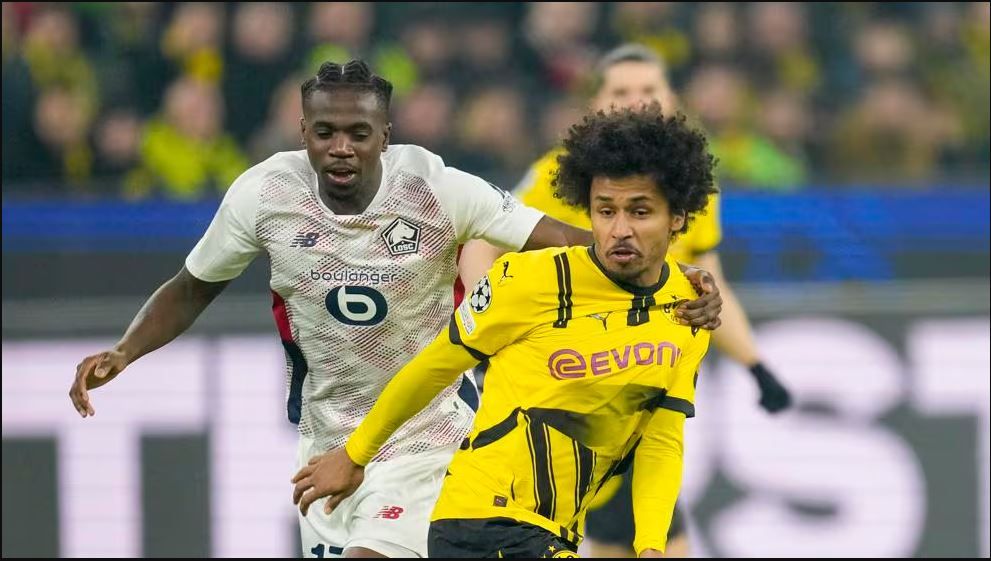 Lille's Ngal'Ayel Mukau vs Dortmund's Karim Adeyemi