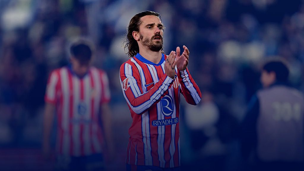 Antoine Griezmann applauding Atletico Madrid fans