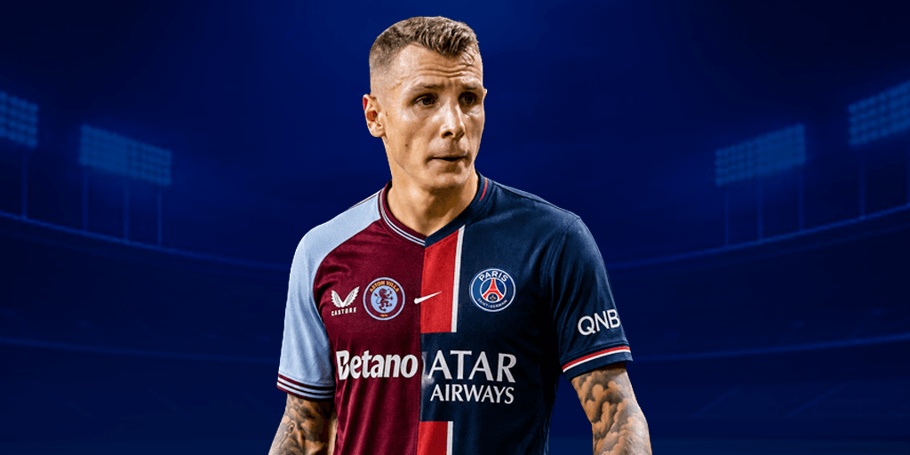 Lucas Digne half-PSG, half- Aston Villa creative
