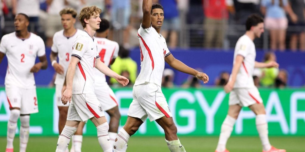 England NT after a goal scored by Jude Bellingham at the 2026 World Cup