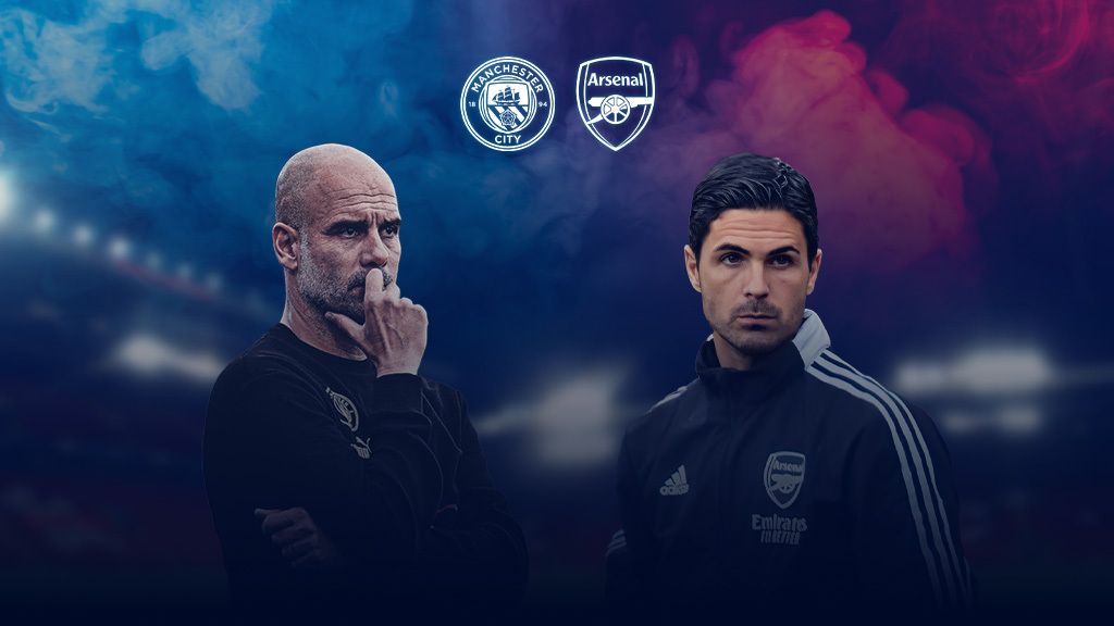 Manchester City manager Pep Guardiola and Arsenal manager Mikel Arteta facing off ahead of a Premier League clash