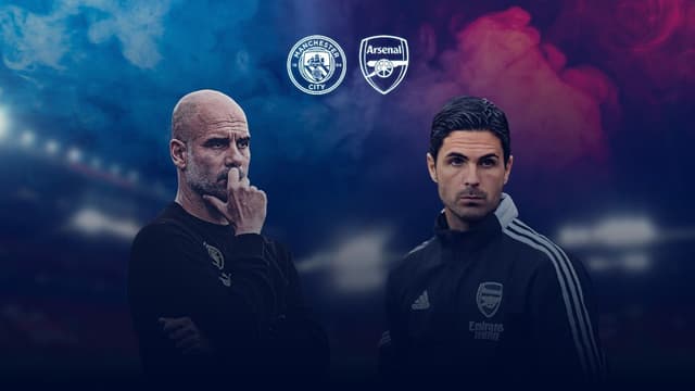 Manchester City manager Pep Guardiola and Arsenal manager Mikel Arteta facing off ahead of a Premier League clash