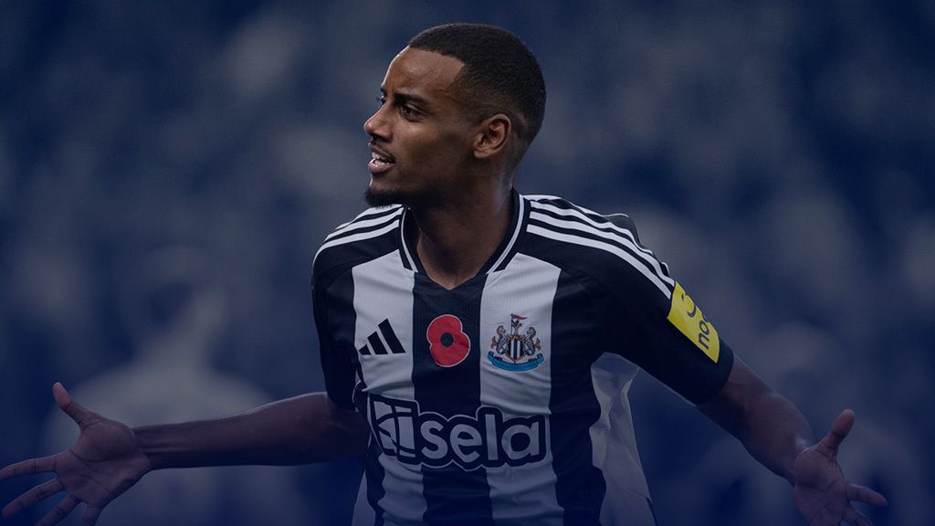 Alexander Isak, Newcastle and Swedish striker, celebrating a goal