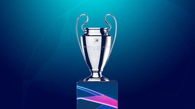 The UEFA Champions League Trophy On A Stand