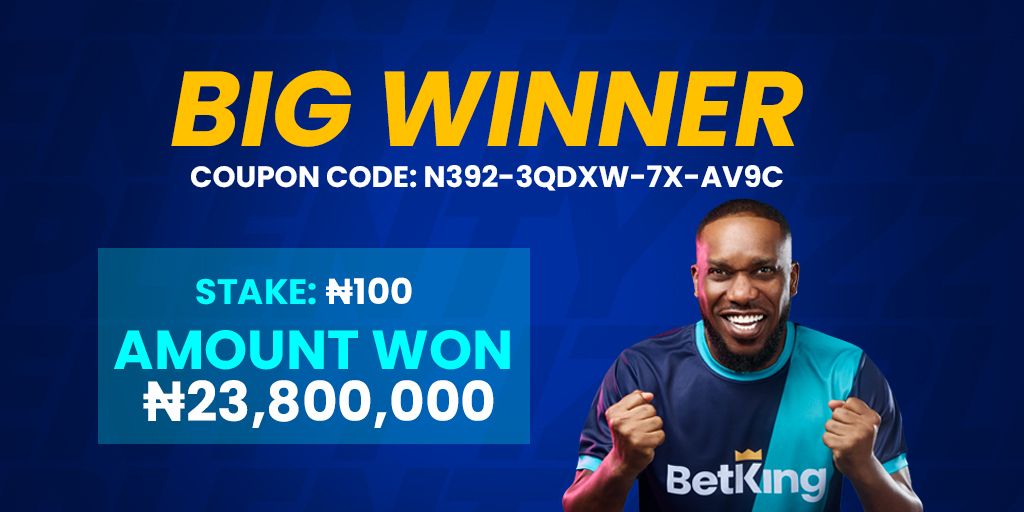 Creative of Jay Jay Okocha celenbrating the latest BetKing big winner