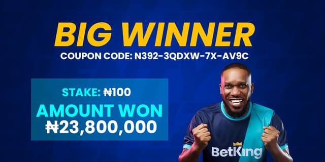 Creative of Jay Jay Okocha celenbrating the latest BetKing big winner