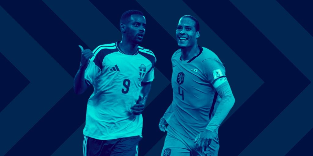 Virgil Van Dijk for the Netherlands and Alexander Isak for Sweden ahead of their Group F game