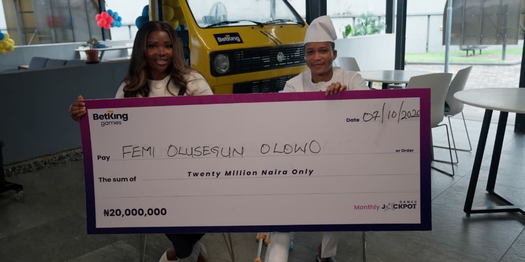 Nengi Akinsola and BetKing's Games Jackpot winner