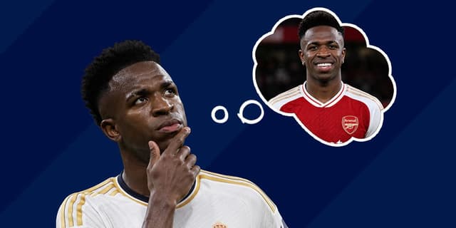 Vinicius Junior daydreaming of himself wearing an Arsenal jersey