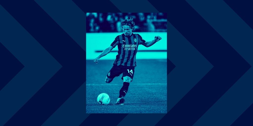 Luka Modric of AC Milan passing the ball