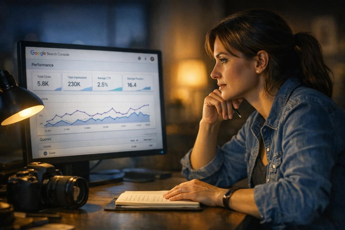 Woman analyzing <a href=