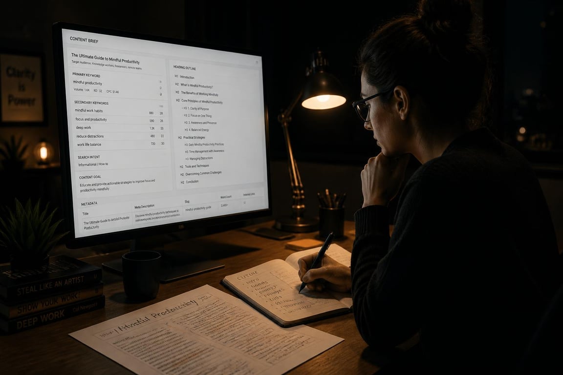Content strategist monitor study — seo brief