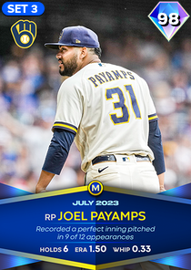 Joel Payamps, 98 Monthly Awards - MLB the Show 23