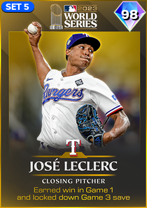 Jose Leclerc, 98 2023 Postseason - MLB the Show 23