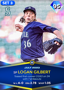 Logan Gilbert, 95 Monthly Awards - MLB the Show 23