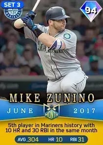 Mike Zunino, 94 Monthly Awards - MLB the Show 23