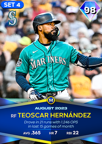Teoscar Hernandez, 98 Monthly Awards - MLB the Show 23