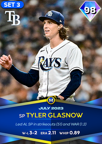 Tyler Glasnow, 98 Monthly Awards - MLB the Show 23
