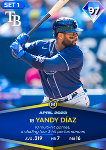 Yandy Diaz, 97 Monthly Awards - MLB the Show 23
