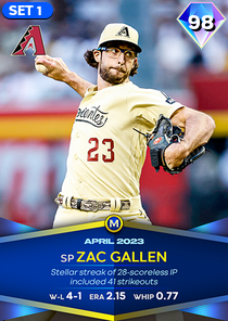 Zac Gallen, 98 Monthly Awards - MLB the Show 23