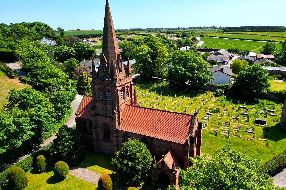 Photograph of St Bartholomews Church, Thurstaston, Thurstaston, Wirral, Merseyside, England. The British Gazette