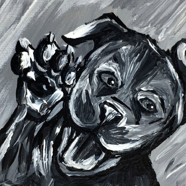 Pati veren Köpüş Orijinal Küçük Akrilik Tablo