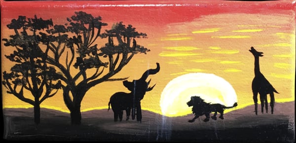 Safari Orijinal Küçük Akrilik Tablo