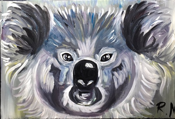 Koala Portresi Orijinal Akrilik Tablo 