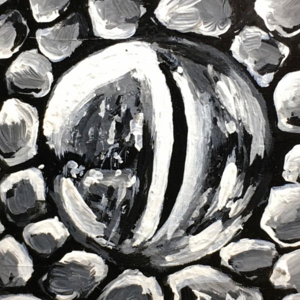 Yılan Gözü Orijinal Küçük Akrilik Tablo