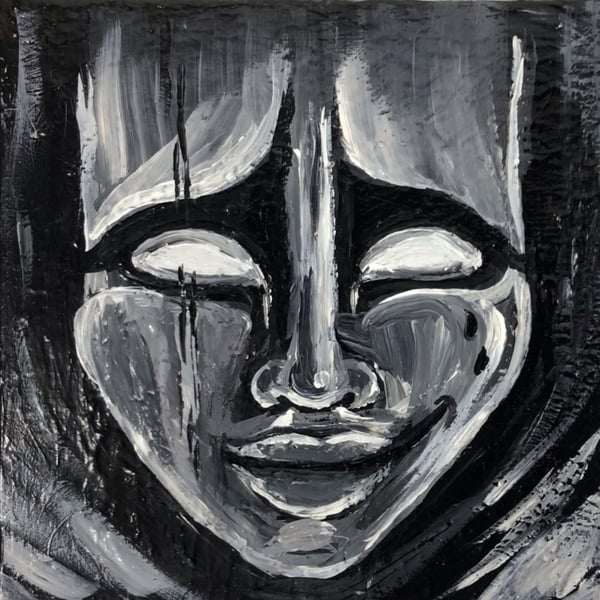 Tiyatro Maskesi Orijinal Küçük Akrilik Tablo