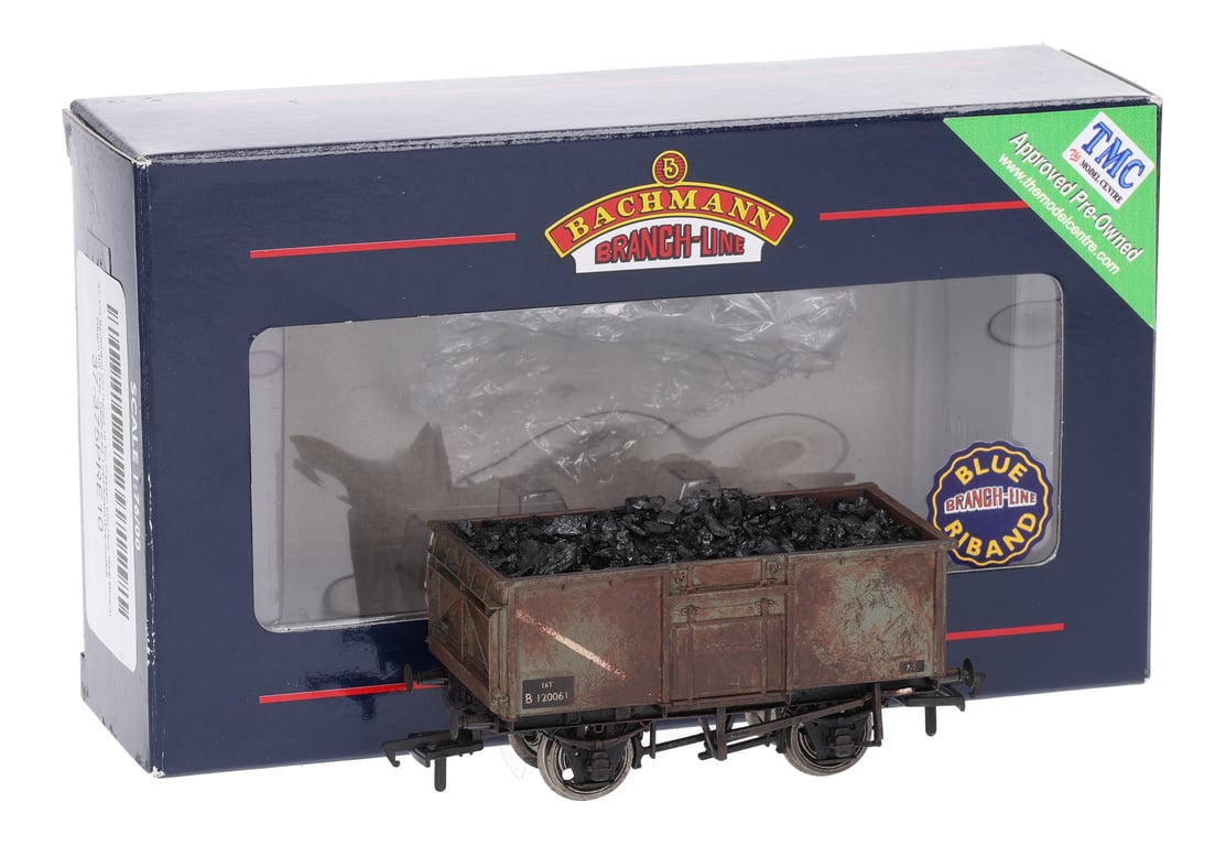 Triple Pack 16 Ton Steel Mineral Wagon BR Grey with Loads Weathered Triple Pack 16 Ton Steel Mineral Wagon BR Grey with Loads Weathered
