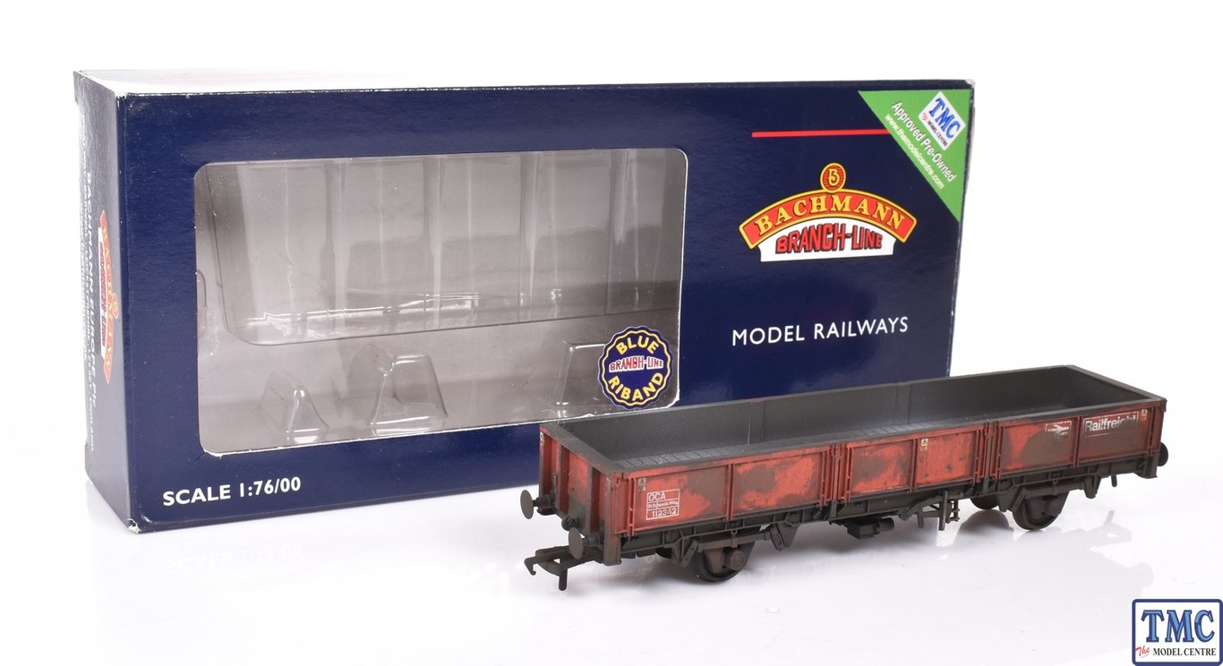 38 056 Bachmann OO Gauge 31 Tonne OCA Dropside Open Wagon Railfreight Red 112342 Weathered by TMC Pre Owned