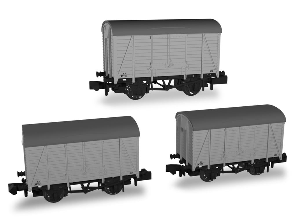 SECR Wagons Pack 4 – BR Livery 10t Covered Vans (Dia.1426) SECR Wagons Pack 4 – BR Livery 10t Covered Vans (Dia.1426)