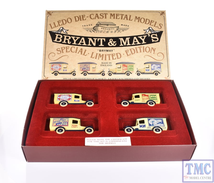 LLEDO 1 60 Scale Bryant May Gift Set Four Van Diecast Model Collectors Pack aLtd Edition Pre Owned