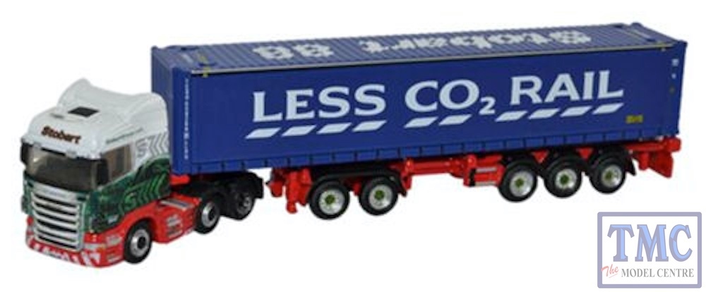 NSHL01CT Oxford Diecast 1 148 Scale N Gauge Scania Highline D TEC Combitrailer Container Eddie Stobart