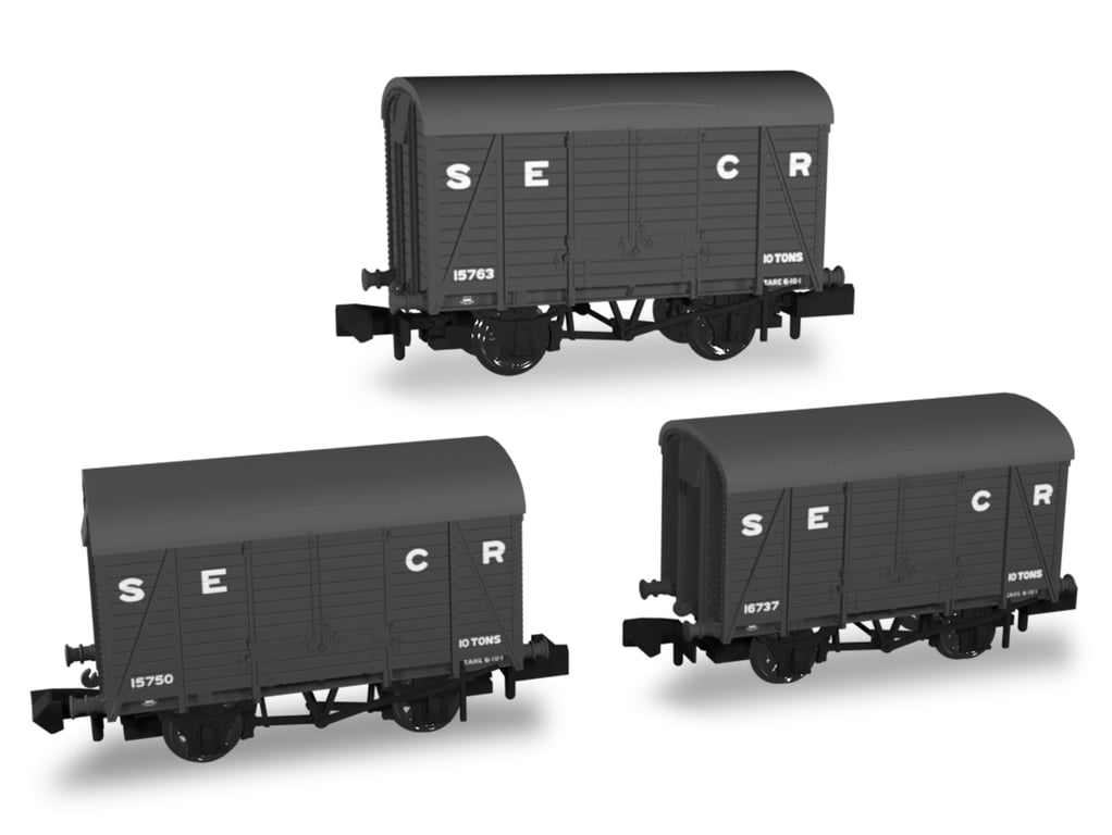 SECR Wagons Pack 4 – BR Livery 10t Covered Vans (Dia.1426) SECR Wagons Pack 4 – BR Livery 10t Covered Vans (Dia.1426)