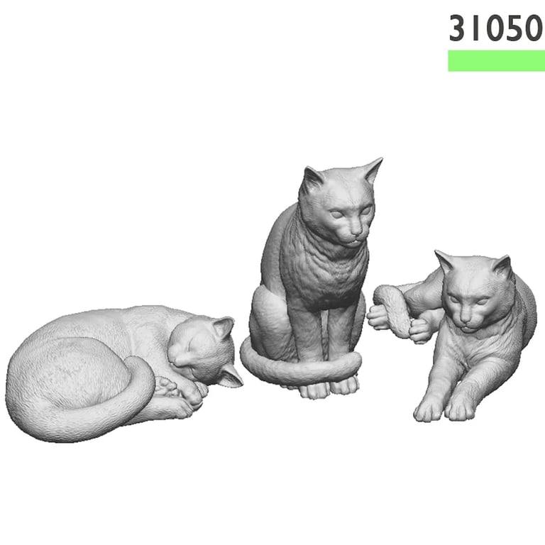 MODELU OO Gauge Tabby Cats (x3)