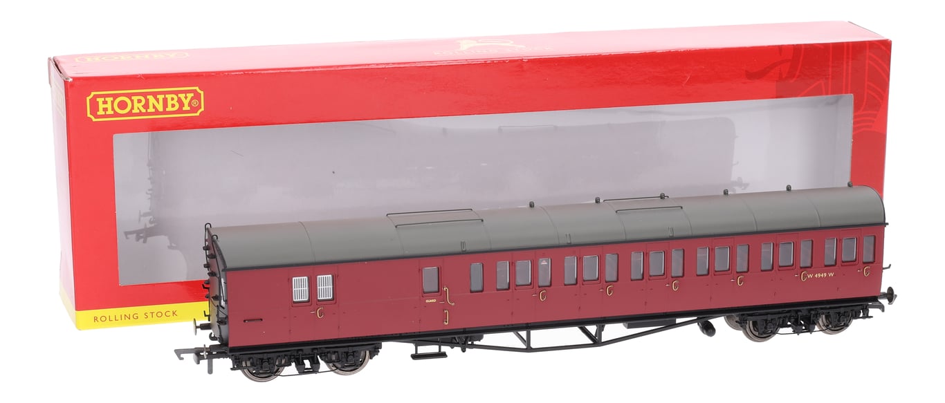 BR, Collett 57' Bow Ended D98 Six Compartment Brake Third (Left Hand), W4949W - Era 4 BR, Collett 57' Bow Ended D98 Six Compartment Brake Third (Left Hand), W4949W - Era 4
