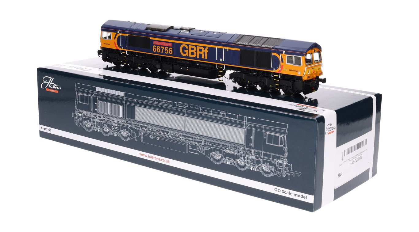 H4 66 027 Hattons OO Gauge Class 66 66756 In GBRf Europorte Livery Royal Crops Of Signals Pre Owned