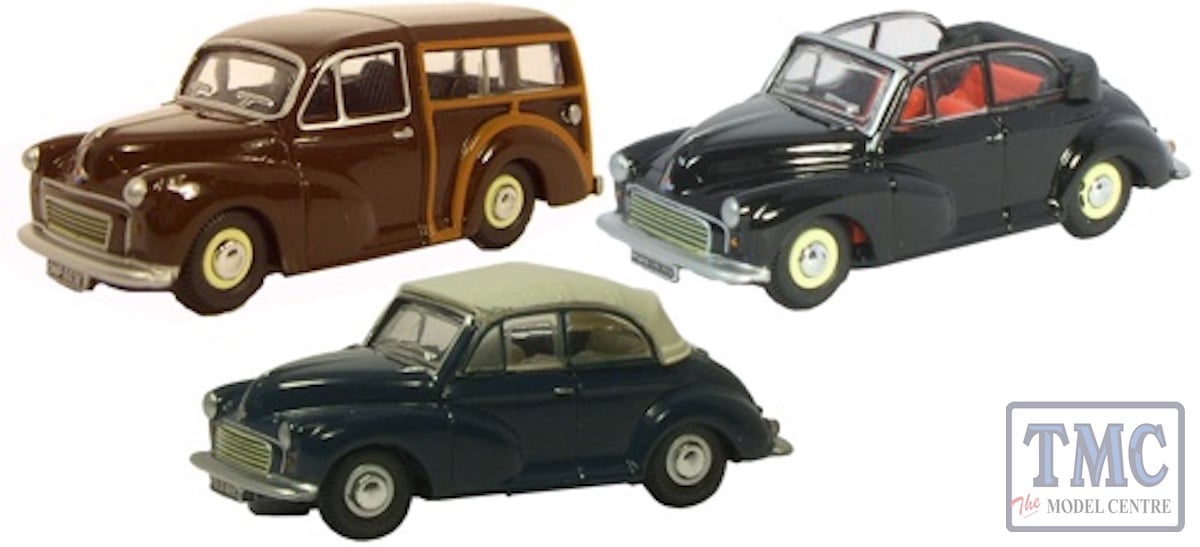 76SET07B Oxford Diecast 1 76 OO Gauge Triple Morris Minor Sets