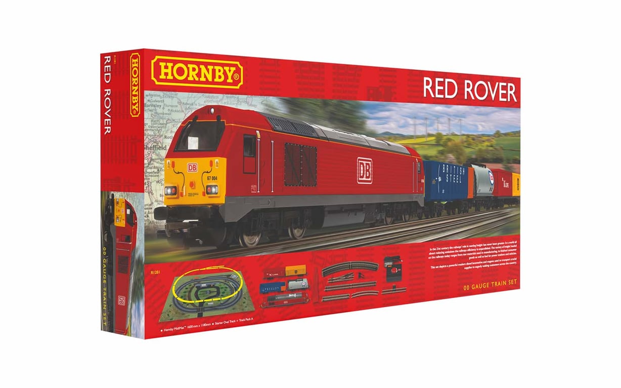 R1281M Hornby OO Gauge Red Rover Train Set