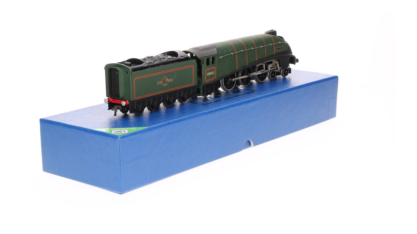 3211 Hornby Dublo OO 3 Rail Gauge Class A4 60022 Mallard in BR Green Noisy Runner Marks on Tender Missing Original Packagin