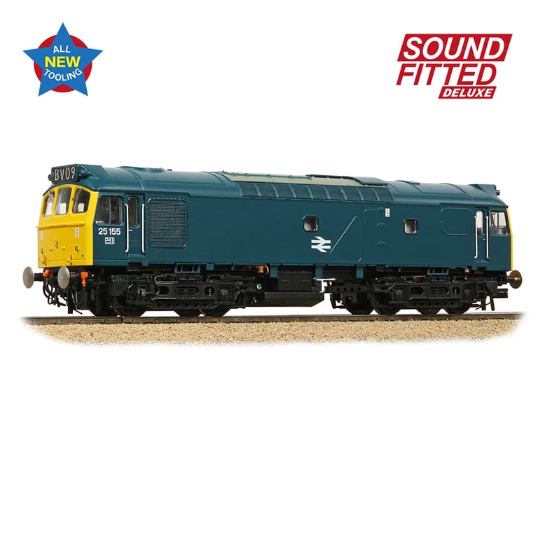 32 345SFX Bachmann OO Gauge Class 25 2 25155 BR Blue Sound Fitted Deluxe