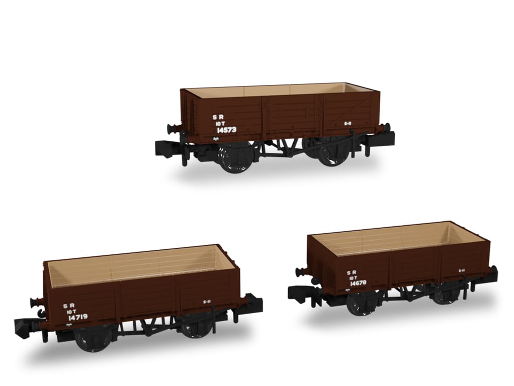 SECR Wagons Pack 2 – BR Livery 5 Planks (Dia.1349) SECR Wagons Pack 2 – BR Livery 5 Planks (Dia.1349)