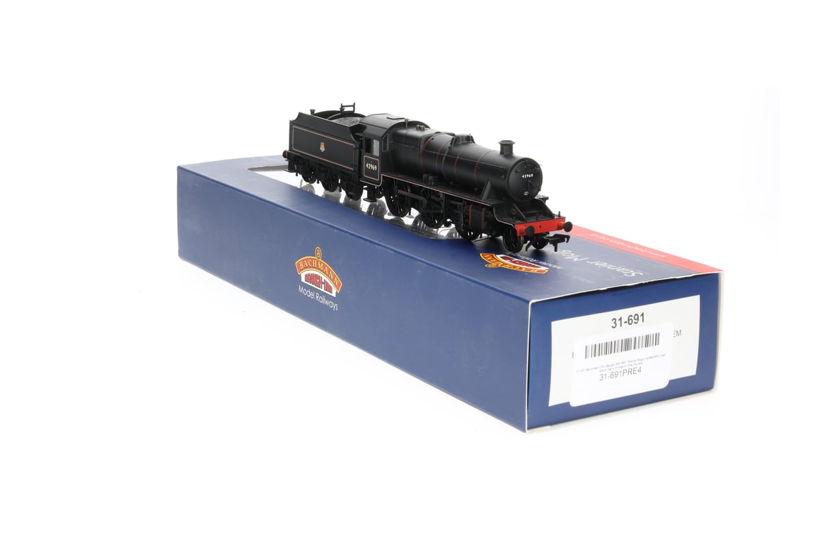 LMS Stanier Mogul 42969 BR Lined Black Early Emblem LMS Stanier Mogul 42969 BR Lined Black Early Emblem